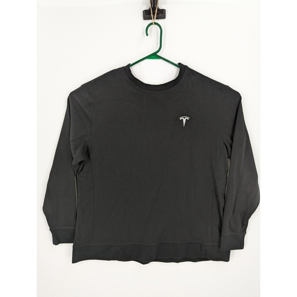 TESLA NEW Men's or Women's Black Long Sleeve Henley Shirt, Size XL